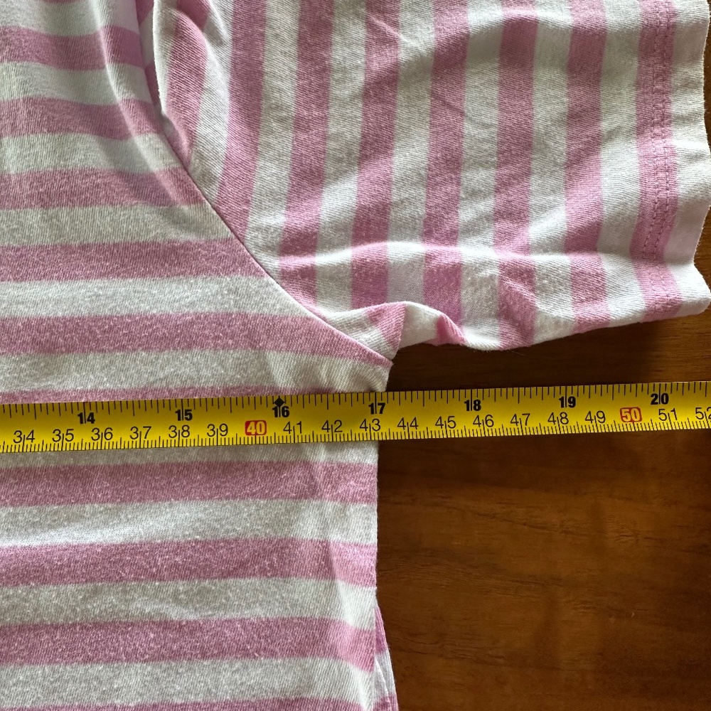 Kule The Modern Striped Tee - Pink/White - Small - Picture 9 of 10
